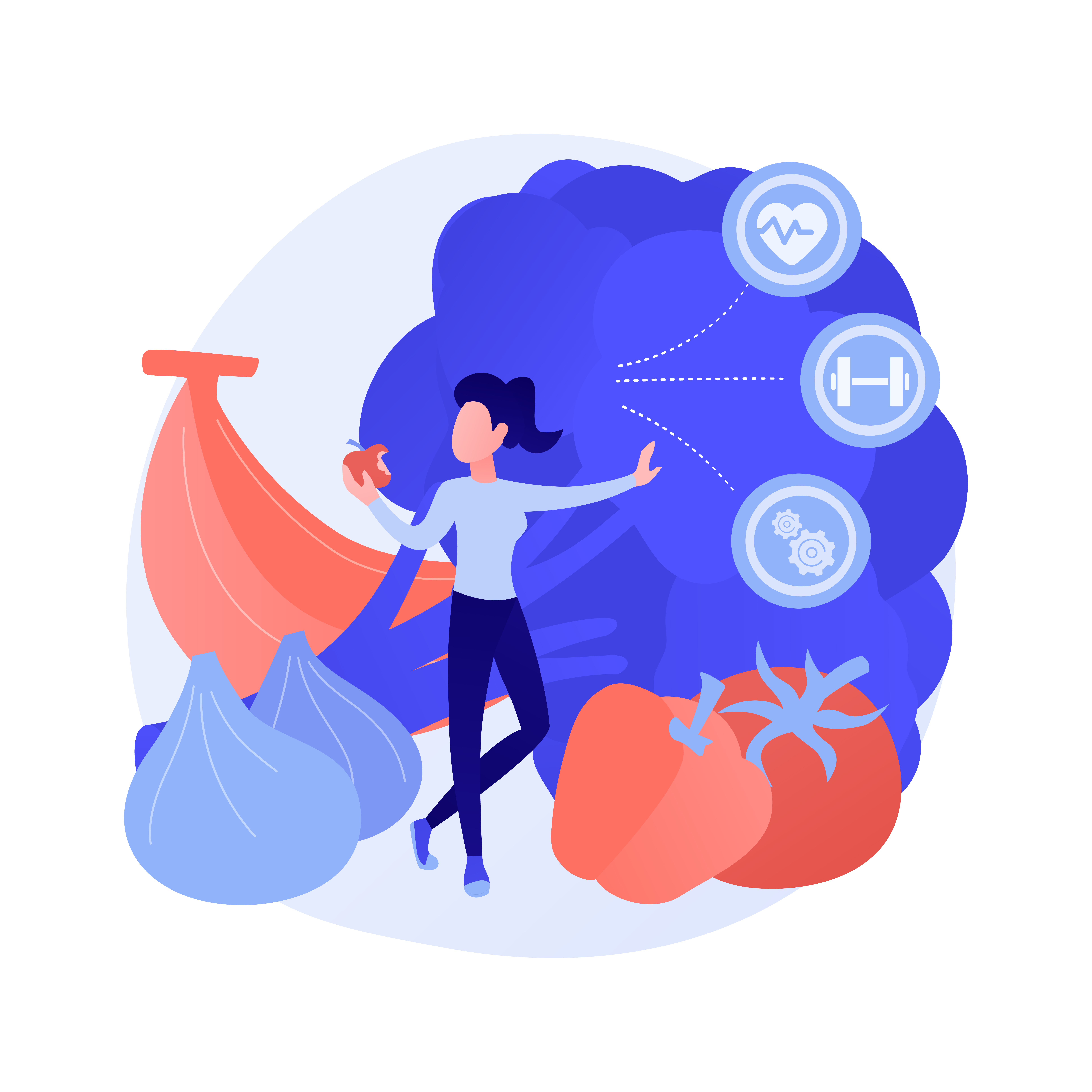 Raw veganism abstract concept vector illustration.